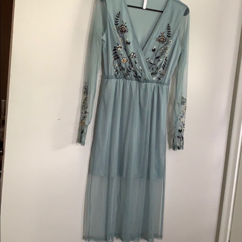 Beautiful flower embroidered dress